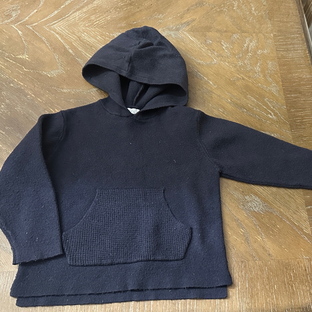Toddler Black Hooded Sweater